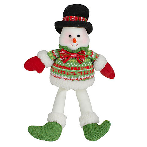 Northlight 18" Sitting Smiling Christmas Snowman
