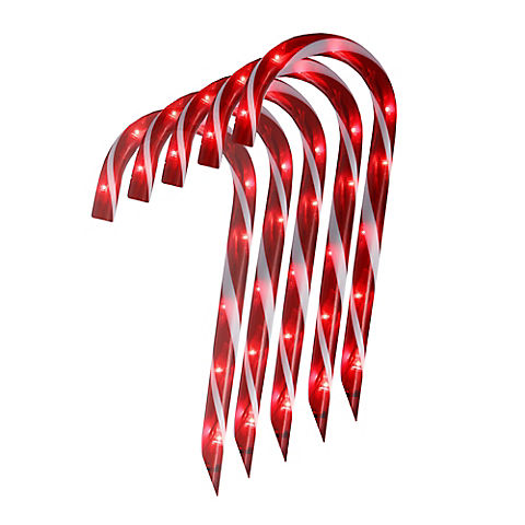 Northlight 10-Pc. 12" Lighted Candy Cane Christmas Pathway Markers