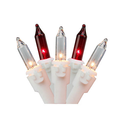 Northlight 20.25' 100-Ct. String Christmas Lights - Red and Clear with White Wire
