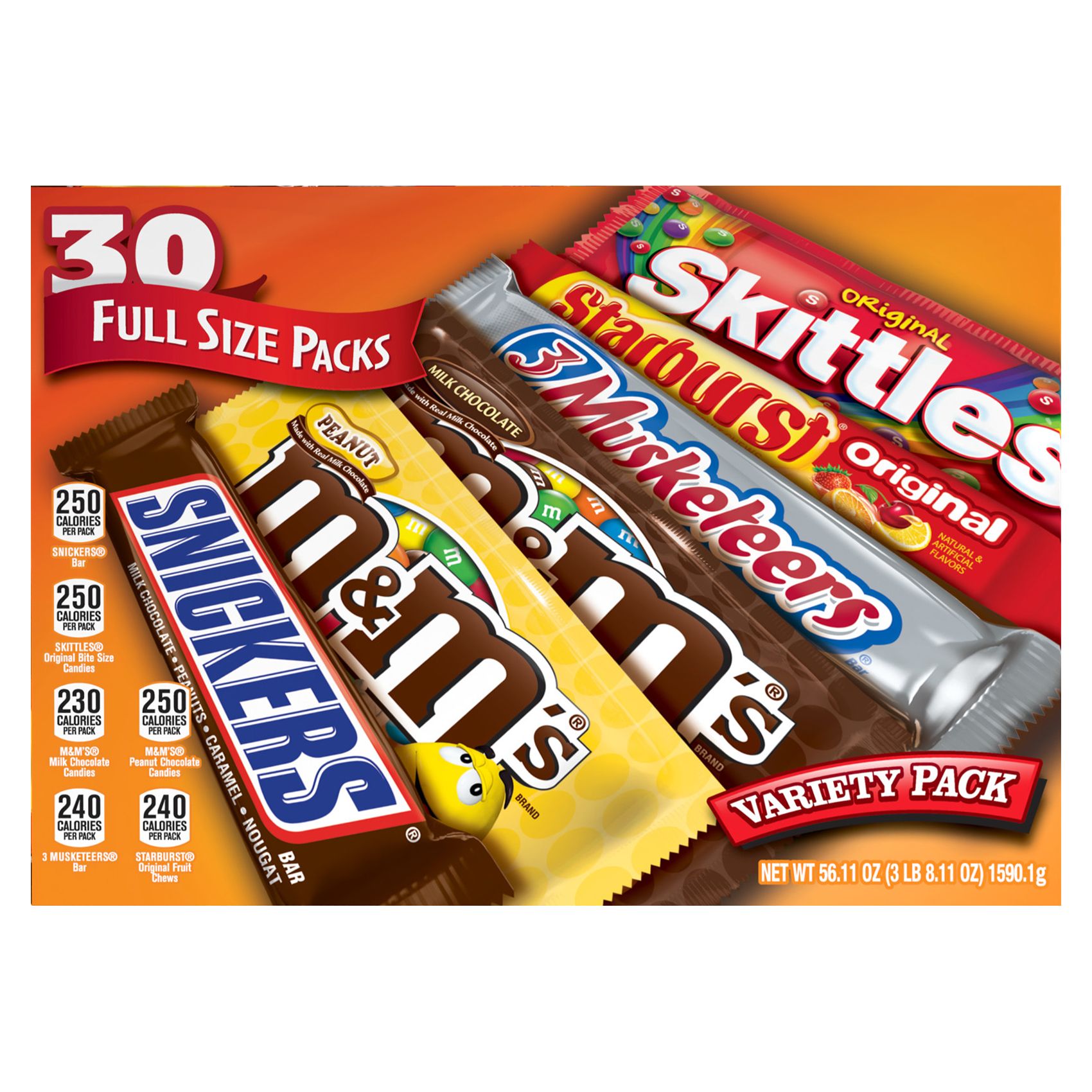 Mars Candy Variety Pack, 30 ct