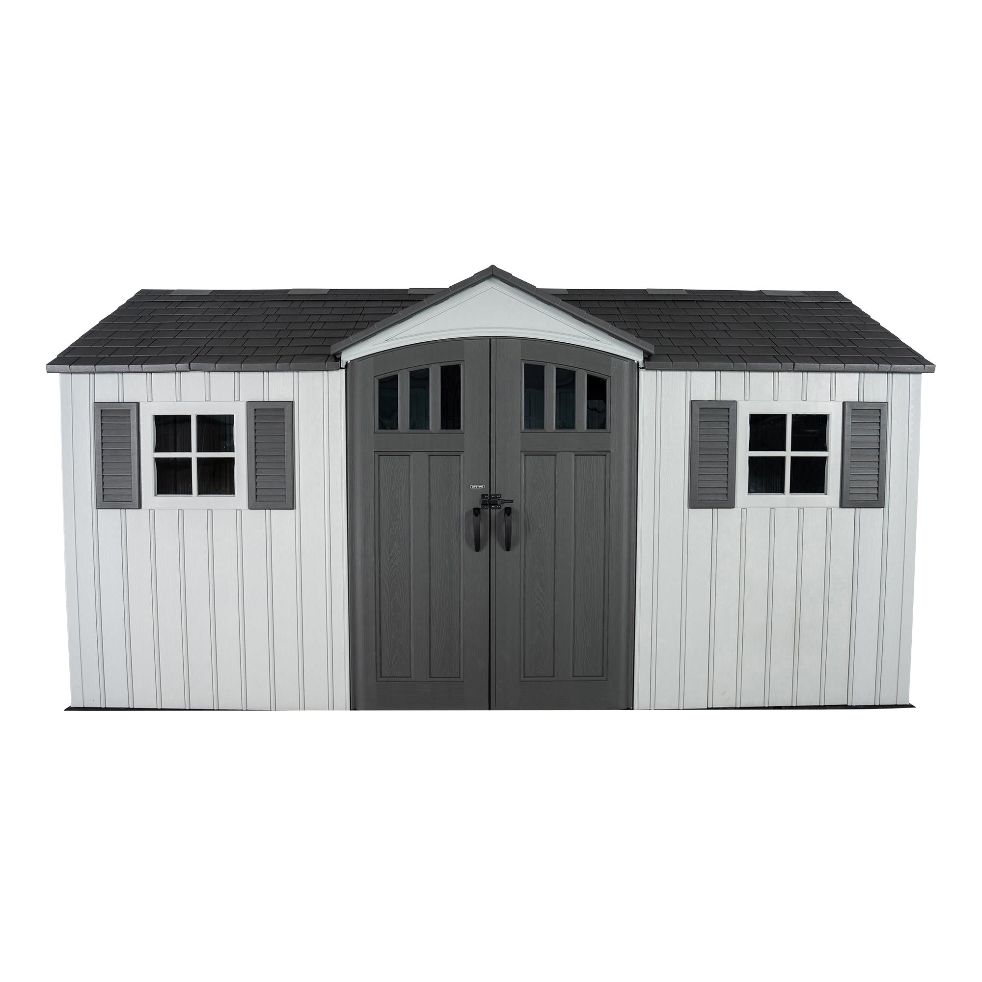 Lifetime 15 Ft X 8 Ft Outdoor Storage Shed - 60318 — Backyard Oasis