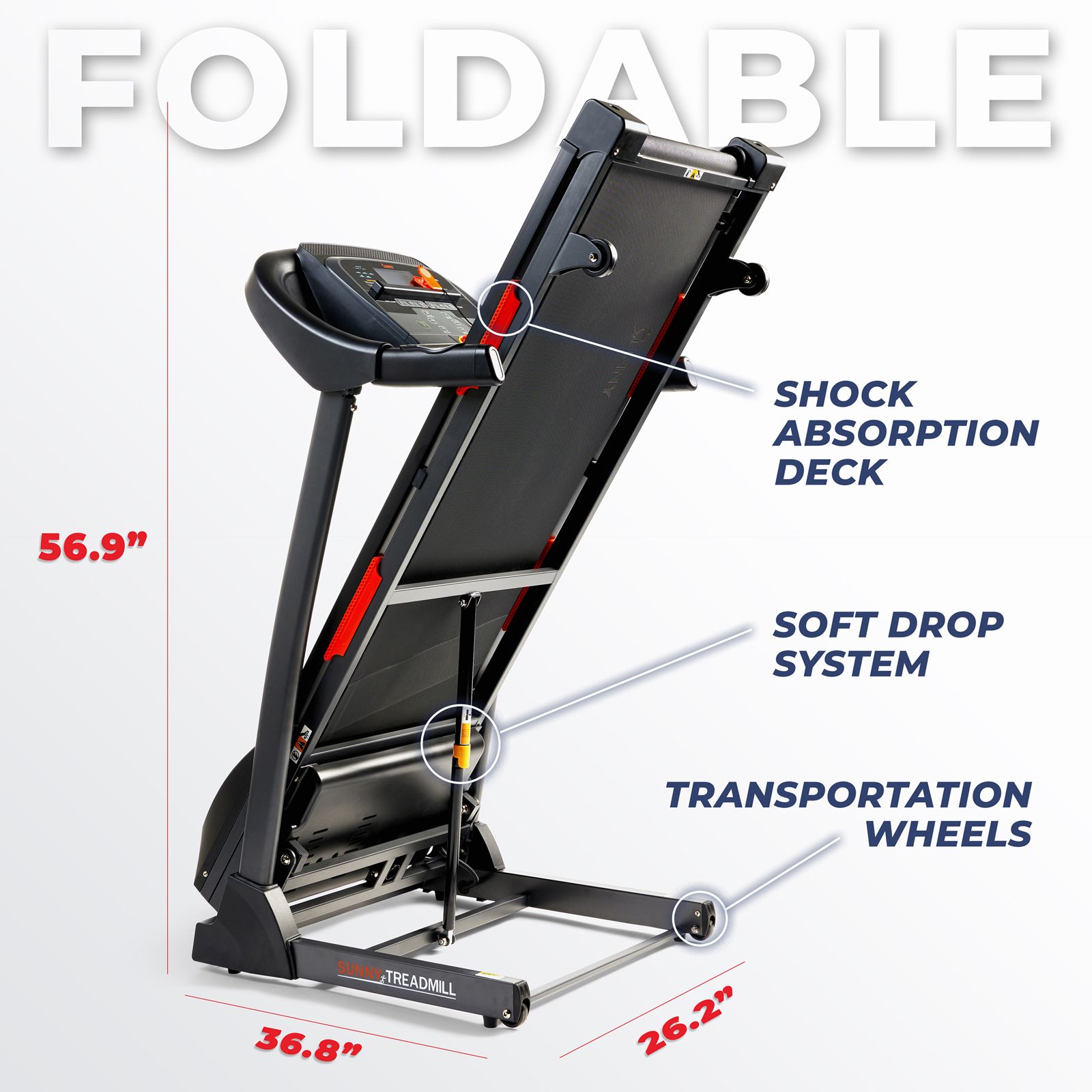 Sunny Health & Fitness SF-T7705 Auto-Incline Smart Treadmill