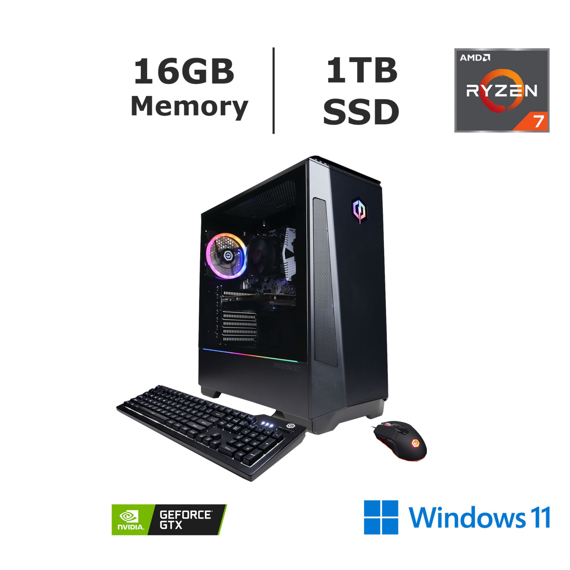 CyberPowerPC GMA4200BJ Gaming Computer, AMD Ryzen 7