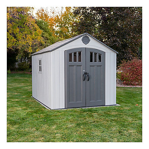 Lifetime 8' x 10' Outdoor Storage Shed - Gray