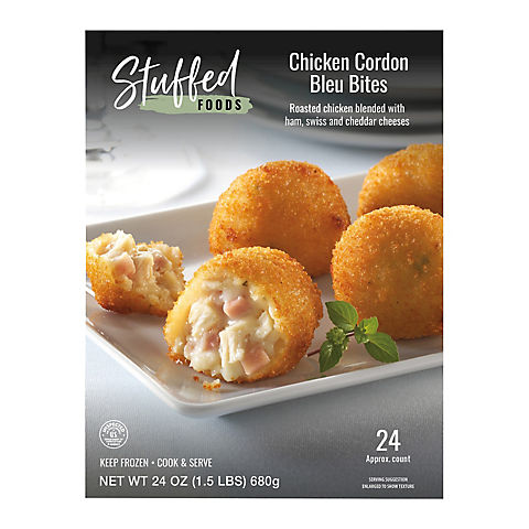 Stuffed Foods Chicken Cordon Bleu Bites, 24 oz.