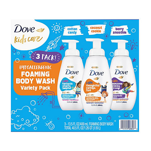 Dove Foaming Body Wash, Kids Care Variety Pack, 3 pk./13.5 fl. oz.