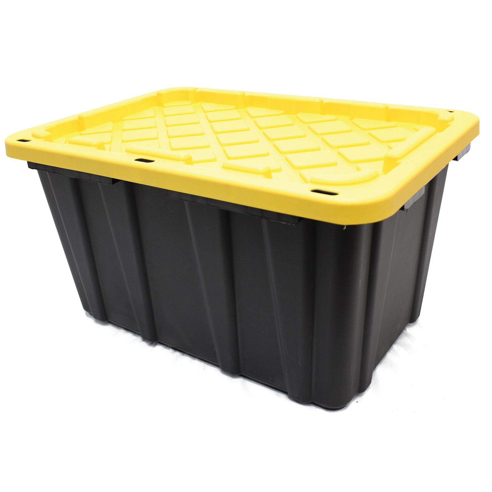 Berkley Jensen 27 Gallon Storage Tote/Strong Box - Black/Yellow