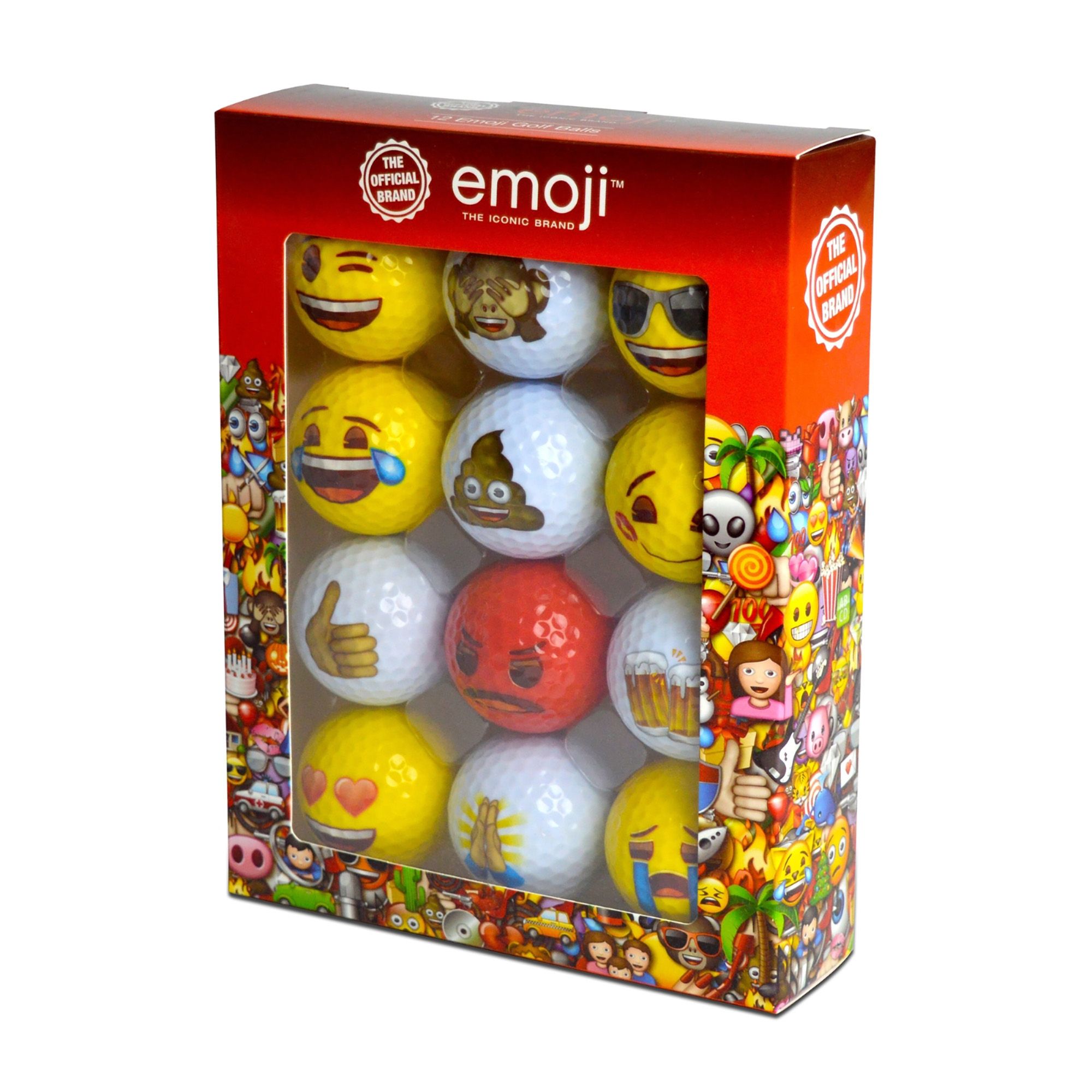 Official Emoji Novelty Fun Golf Balls, 12 pk.