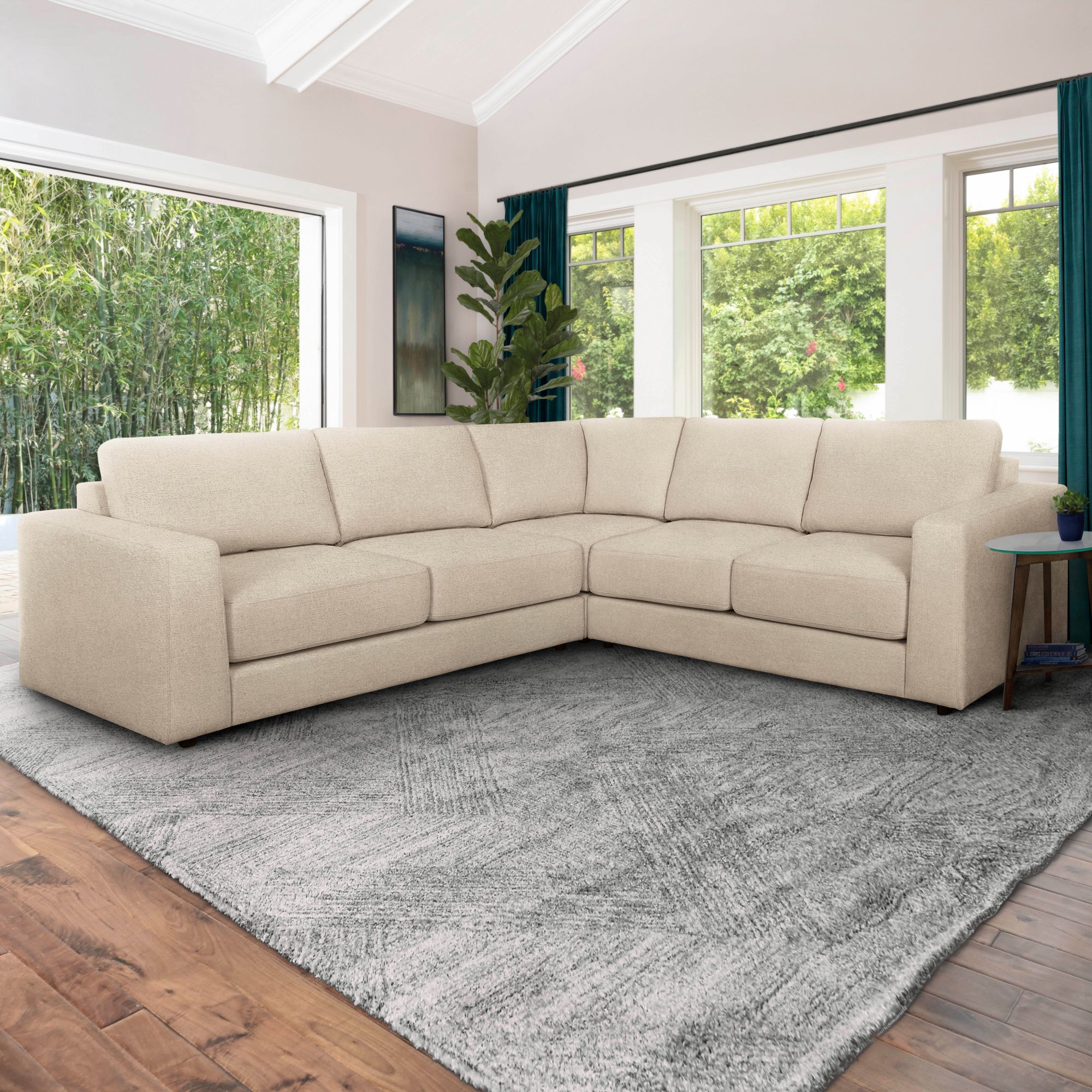 Urban 3 Piece L-Shaped Sectional, Sofa With Chaise