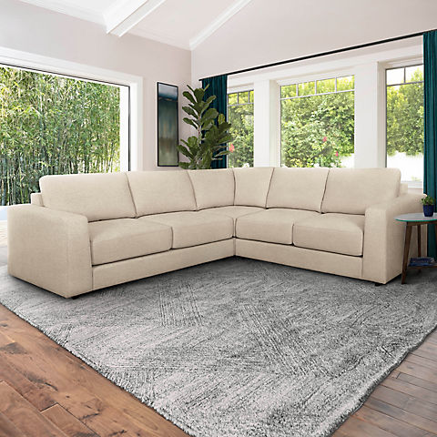 Abbyson Living Avery 3-Pc. Fabric Sectional - Sand
