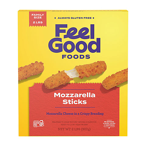 Feel Good Foods Gluten Free Mozzarella Sticks, 2 lbs.