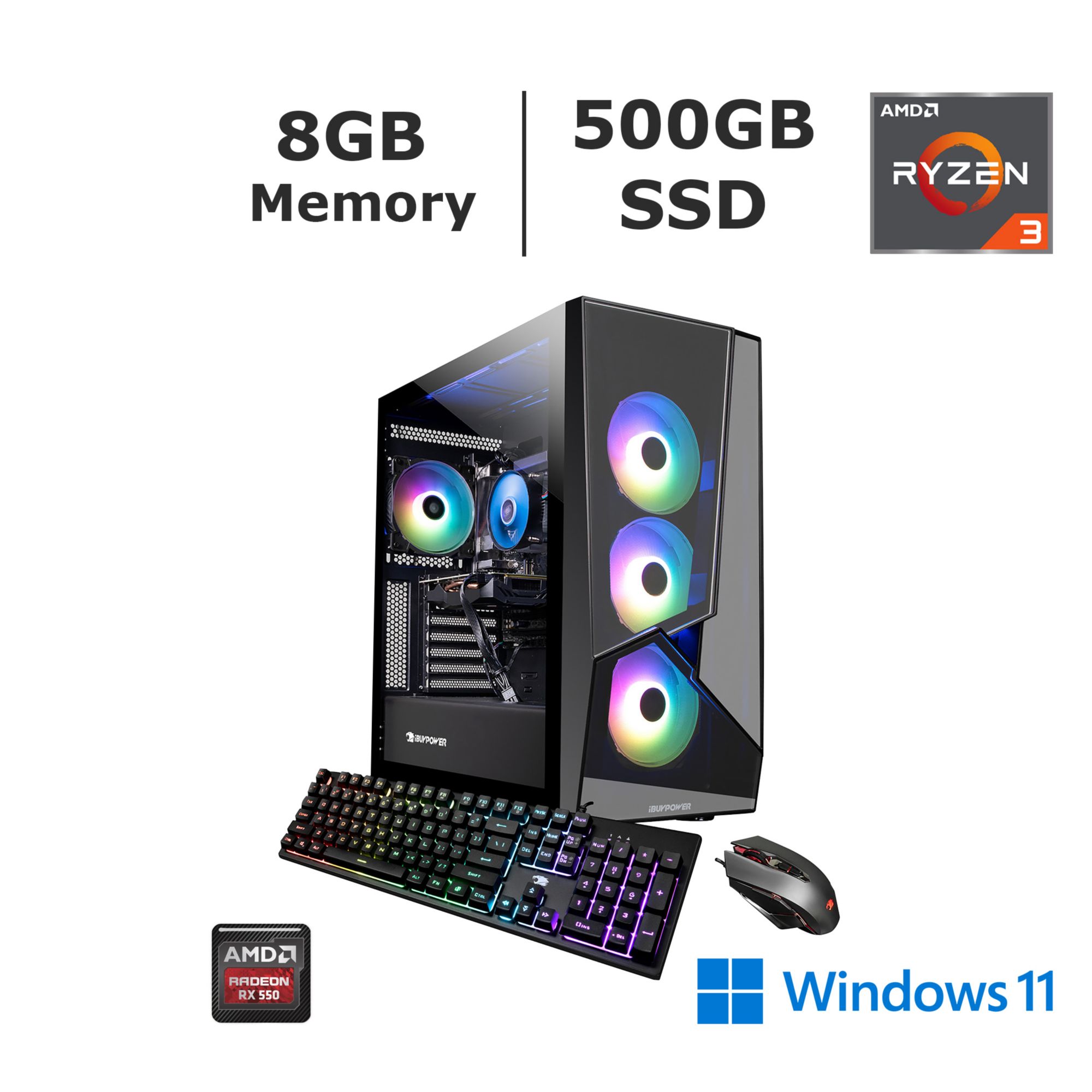 nåde dybde Drik vand iBUYPOWER SlateMR295a Gaming PC, Ryzen 3 - BJs Wholesale Club