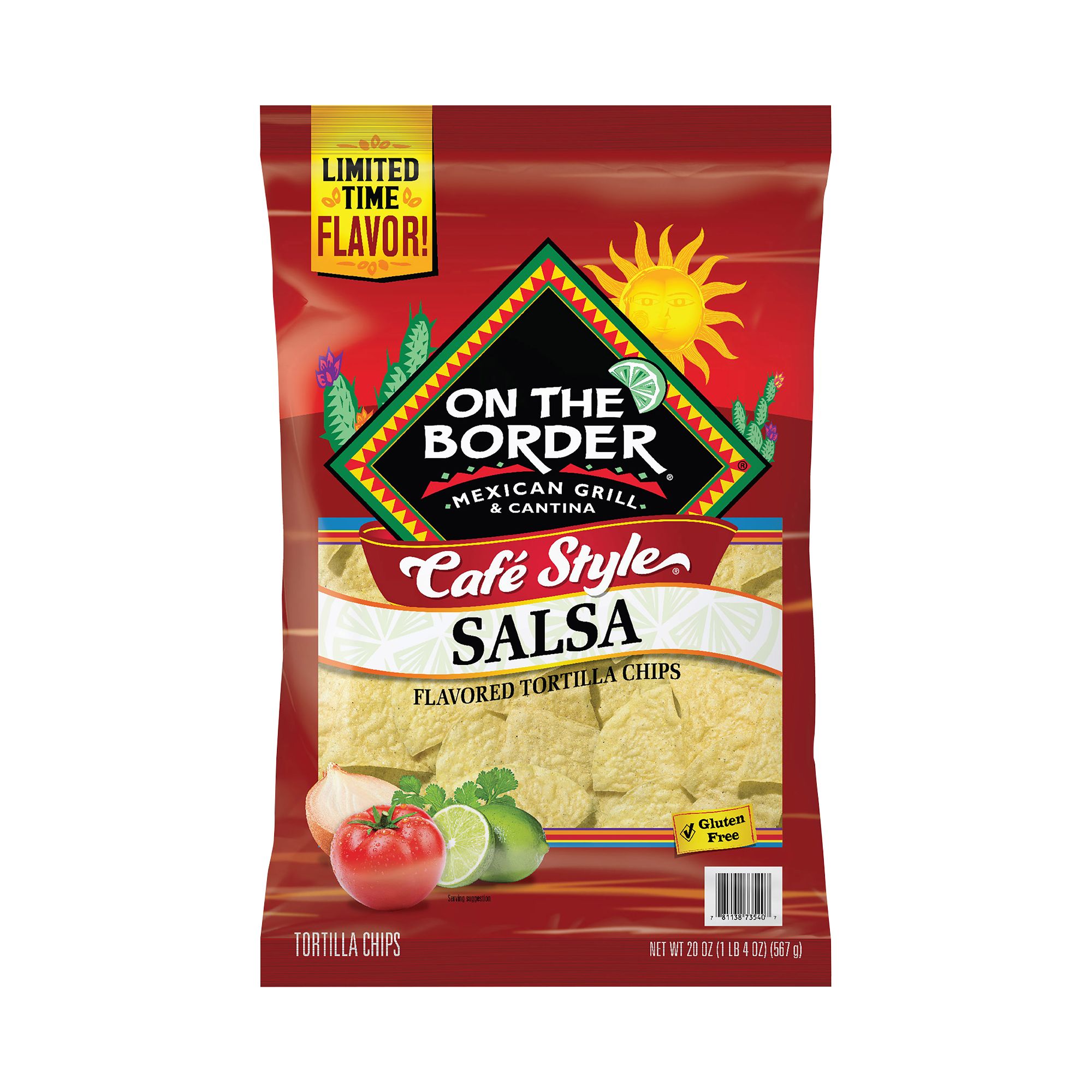 On The Border Cafe Style Tortilla Chips, 18 Oz. 