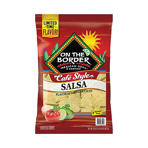 On The Border Café Style Salsa Flavored Tortilla Chips, 20 oz.