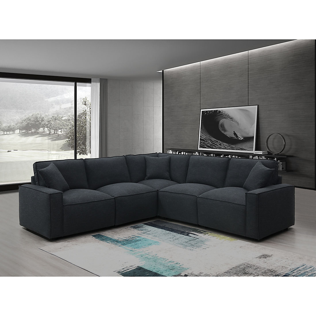 Global Furniture Stationary Sectional