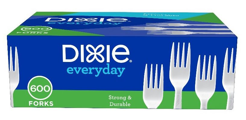 Dixie® Plastic Utensils, Medium-Weight Knives, White, Box Of 100