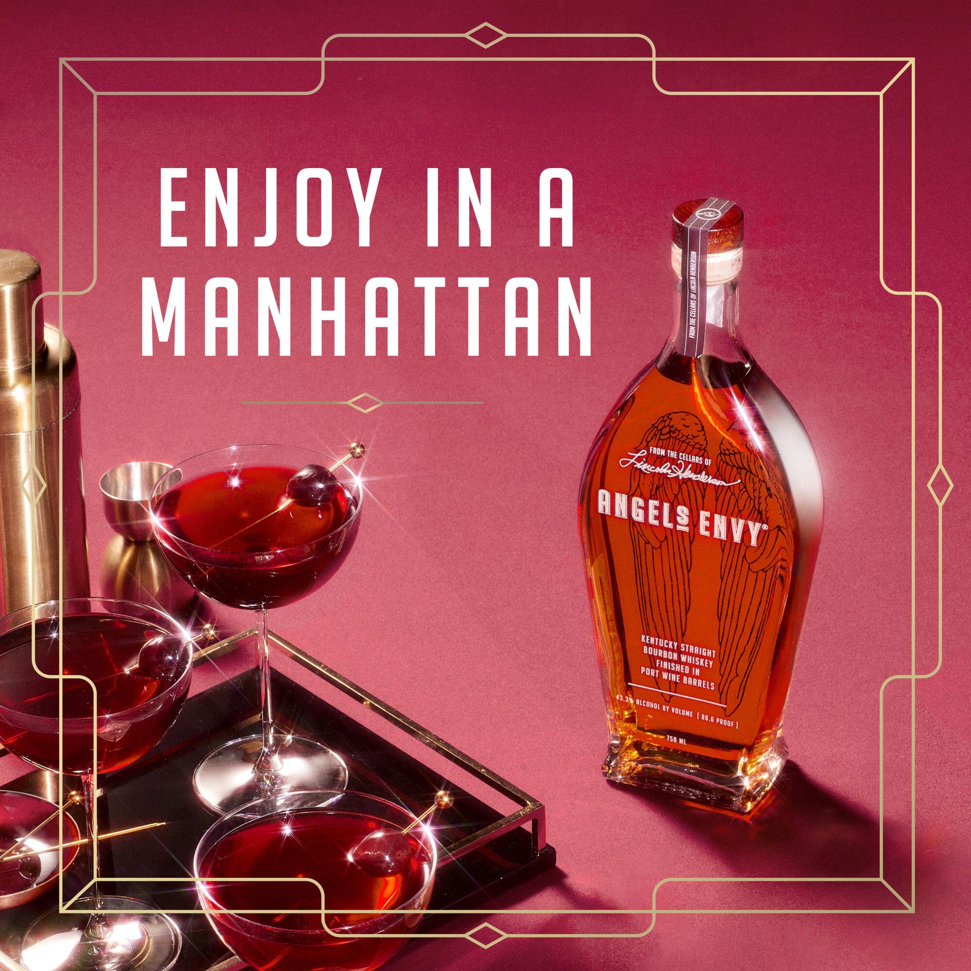 Angel's Envy Finished in Port Wine Barrels Kentucky Straight Bourbon Whiskey, 750ml