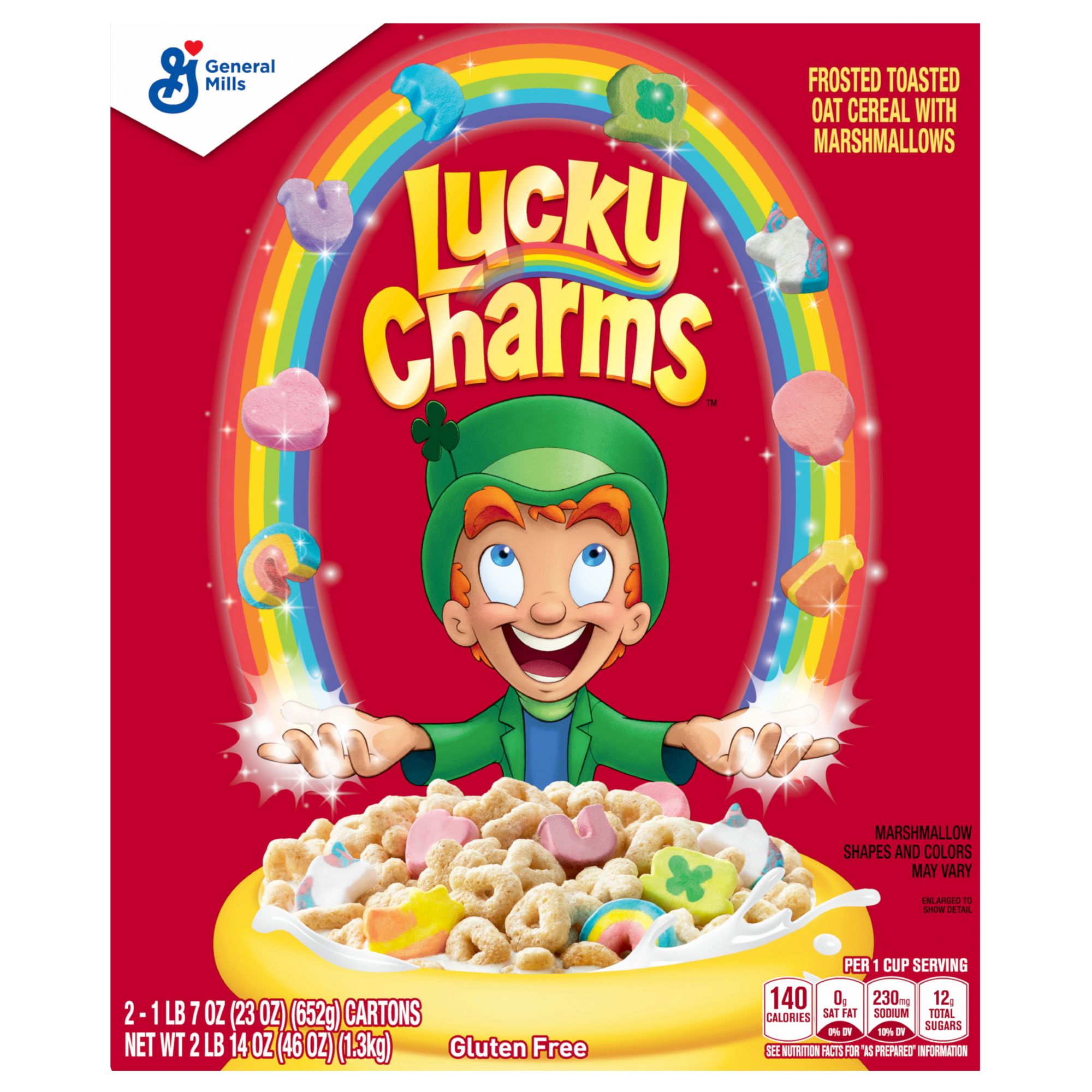 General Mills Cereal, Lucky Charms, 46 Ounce