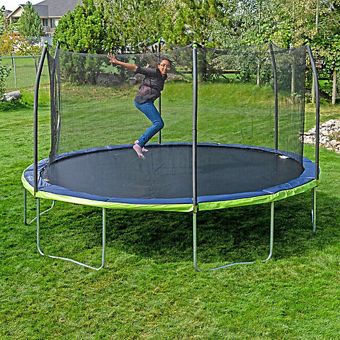 Skywalker Trampolines 15' x 13' Oval Trampoline Combo with Spring Pad