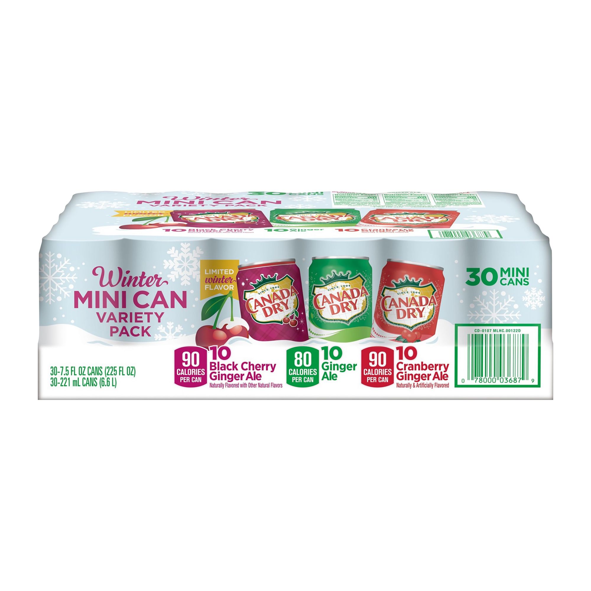 Canada Dry Ginger Ale Summer Variety Pack, 12 Fluid Ounce (36 Pack) 