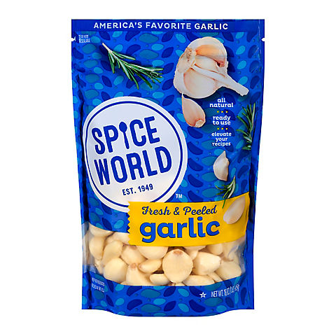 Spice World Peeled Garlic, 1 lb.