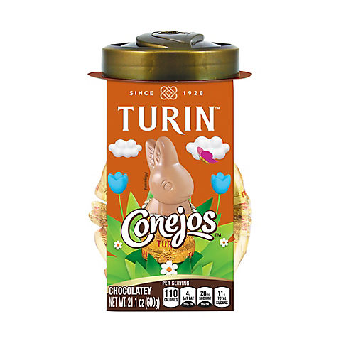 Turin Conejos Bunny Shape Milk Chocolate, 21.6 oz.