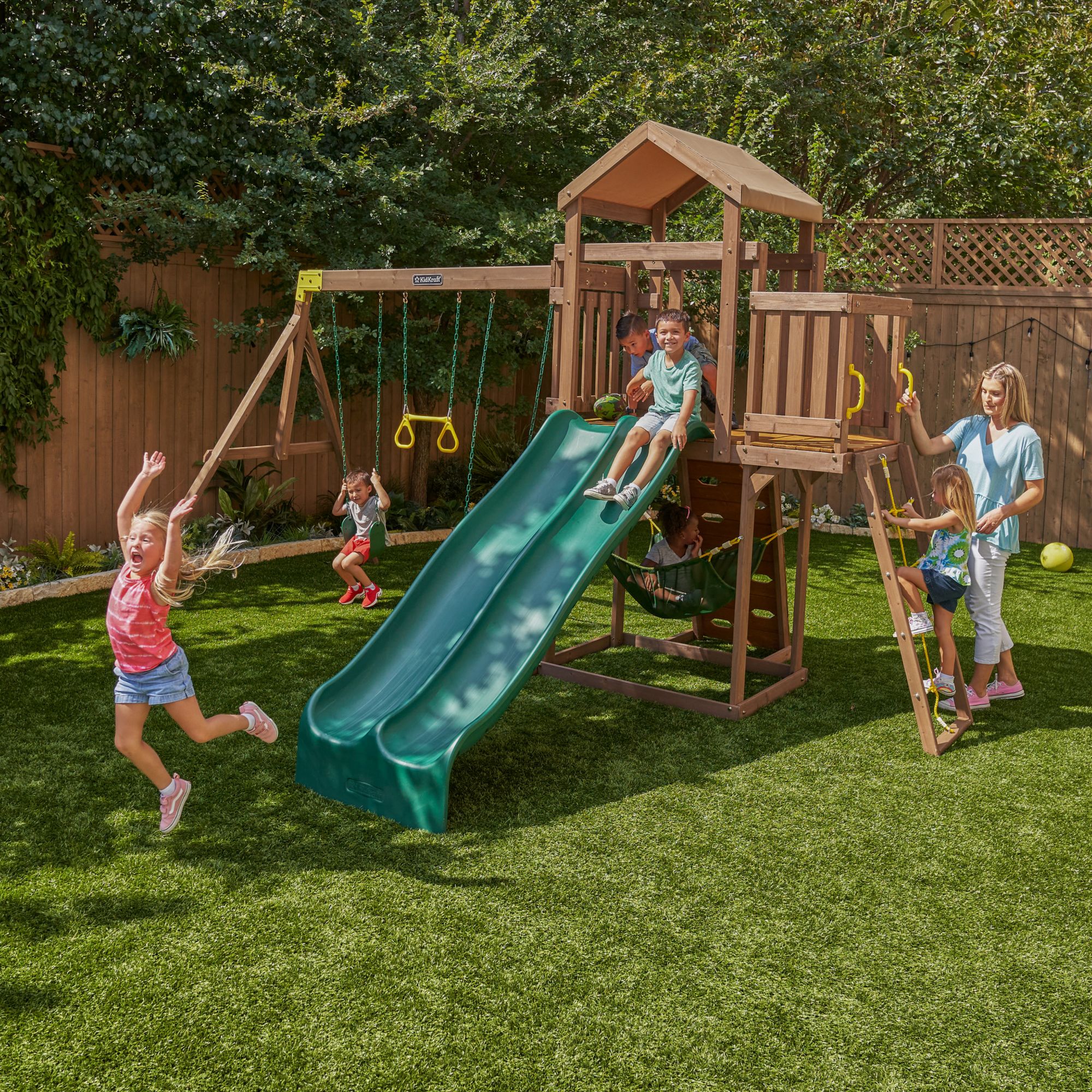 Swing set with discount hammock