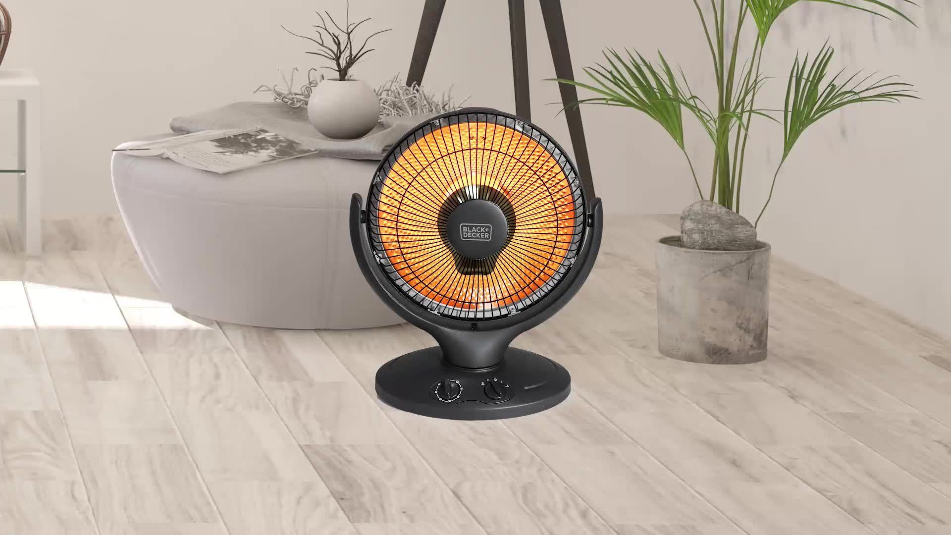 BLACK+DECKER Indoor Space Heater, Infrared Heater with E-Save Function,  1500W 