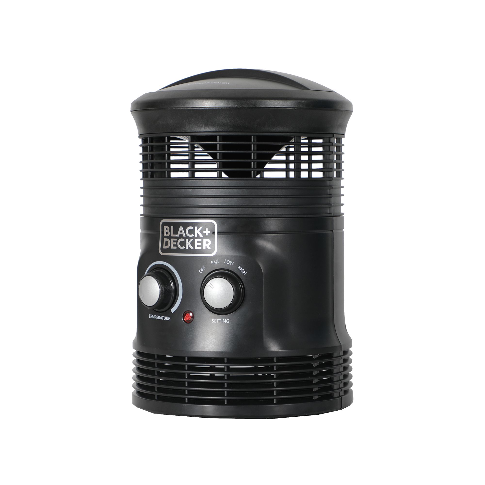 Black & Decker 360° Surround Ceramic Heater, 10-1/4H x 7-5/8W x 7-5/8D,  Black