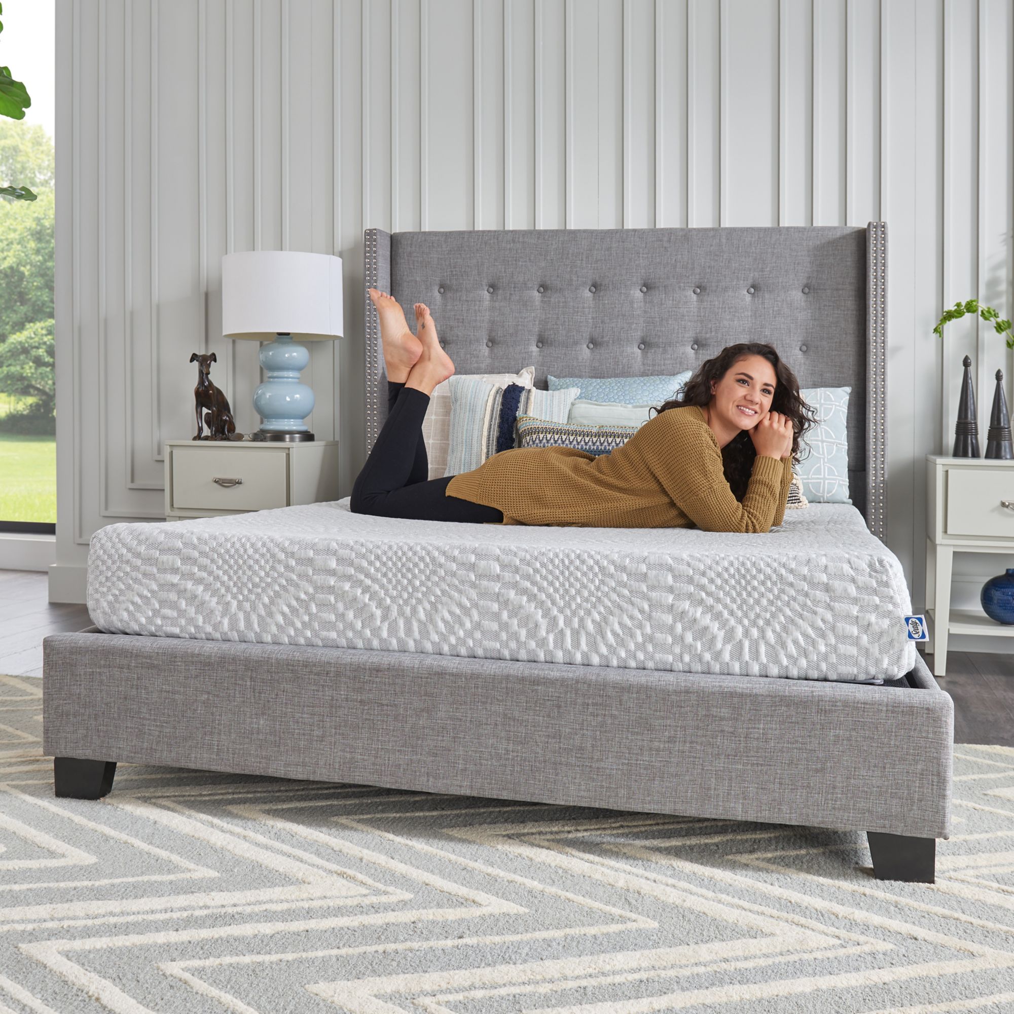 Memory foam queen mattress store in a box