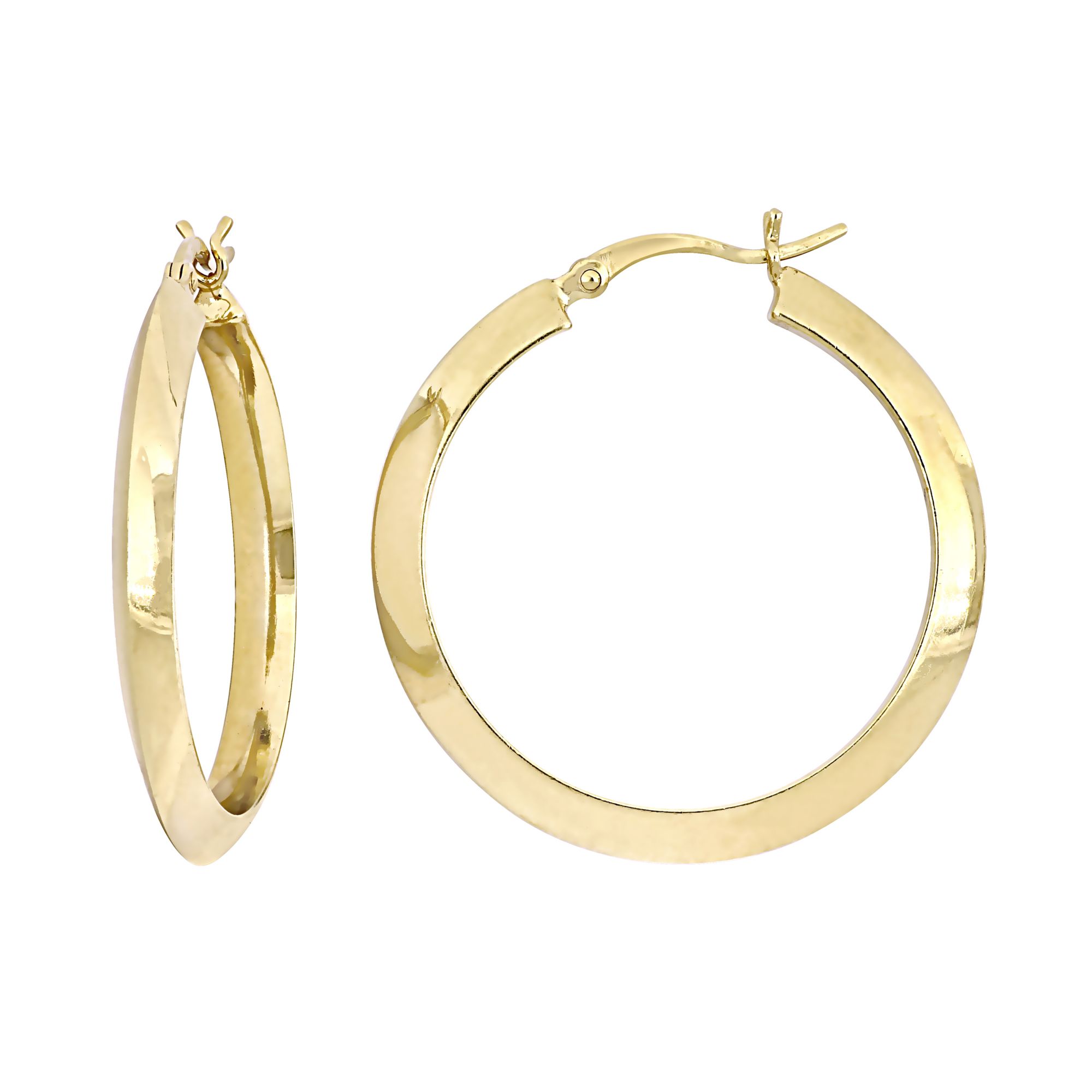 Hoop Earrings 14K Yellow Gold 30mm