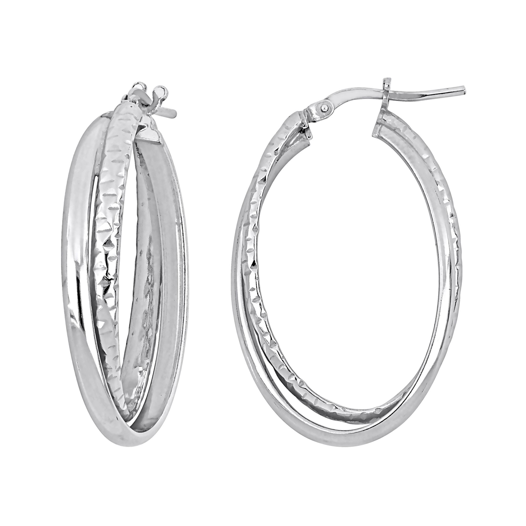 35mm Entwined Hoop Earrings in Sterling Silver | BJ's Wholesale Club