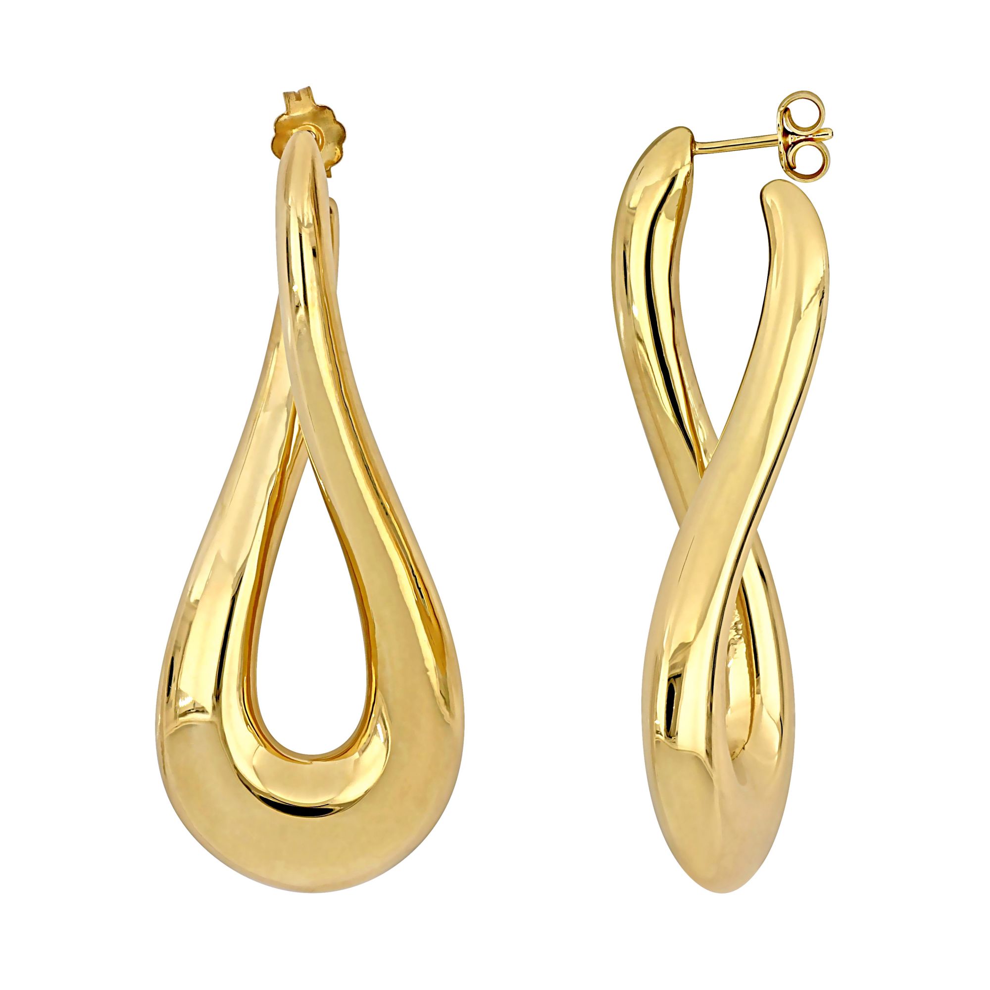 Twist Hoop Earrings 14K Yellow Gold