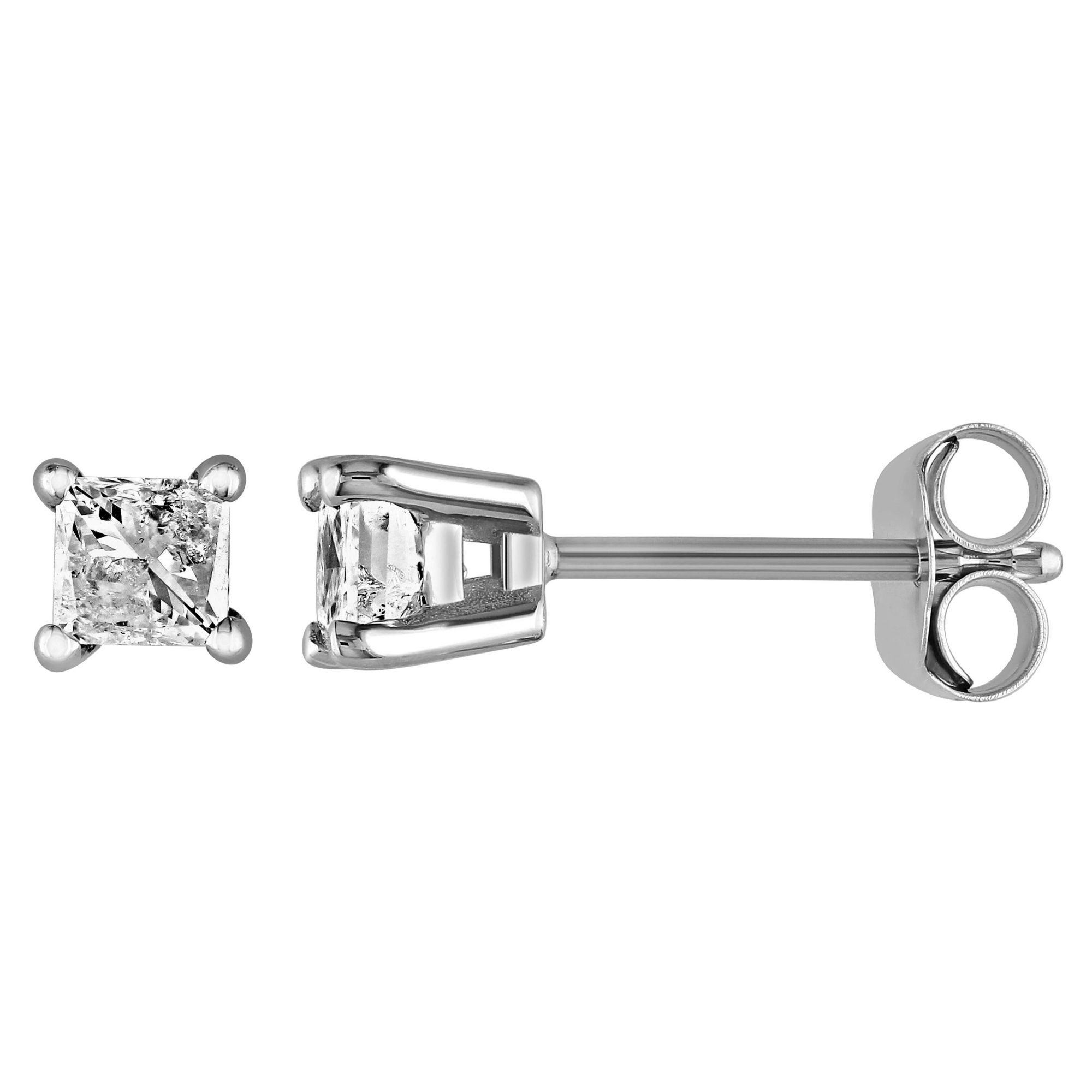 .50 ct. t.w. Princess Cut Diamond Stud Earrings in 14k White Gold