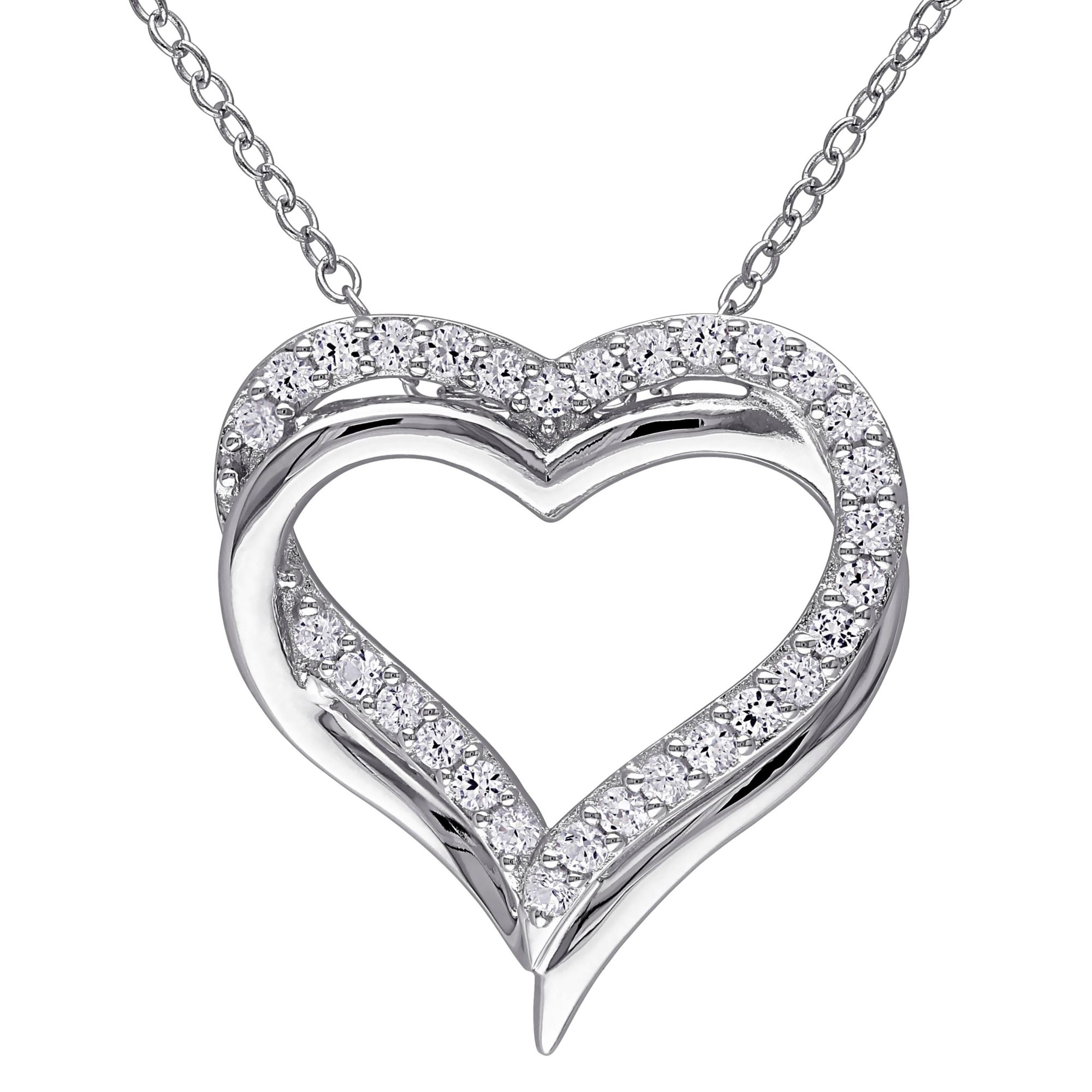 Luxury Love Heart Magnet Necklaces High Quality Smooth Plain Silver Color  Magnetic Heart Pendant Necklace Jewelry for Women