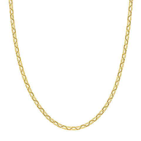 2.2mm Oval Diamond Cut Rolo Chain Necklace in 10k Yellow Gold, 20"