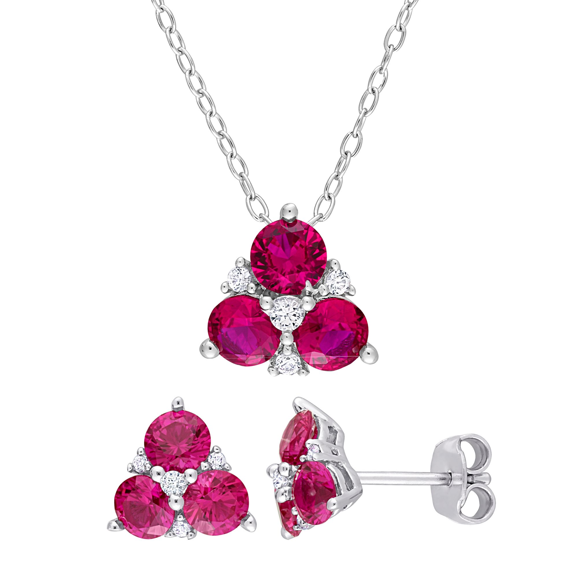 Ruby and sapphire necklace on sale sets