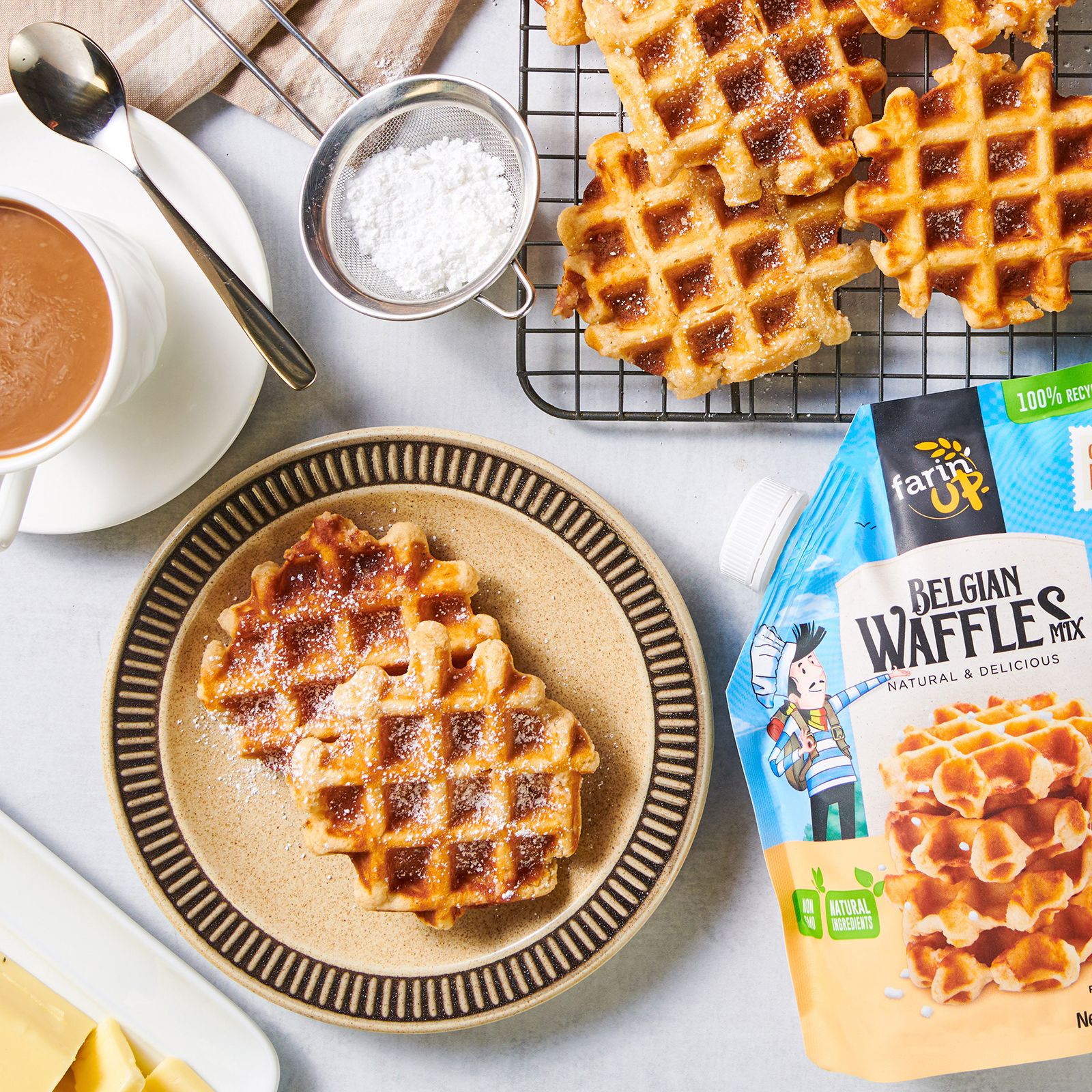 Farin'UP Belgian Waffles Mix, 32 oz. | BJ's Wholesale Club