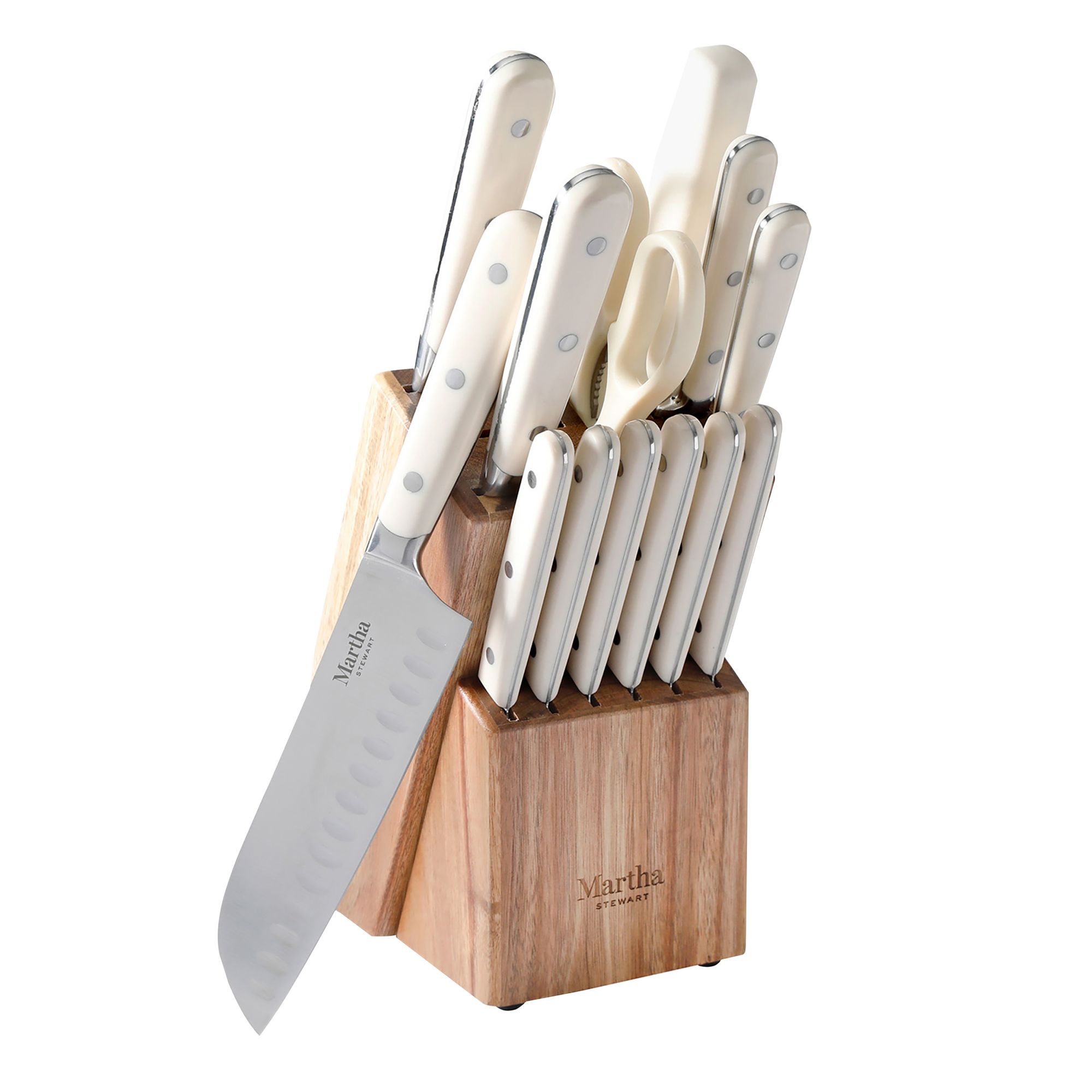 14 PCS Kitchen Knife Set with 6 PCS Steak Knives Versatile Scissors and  Block