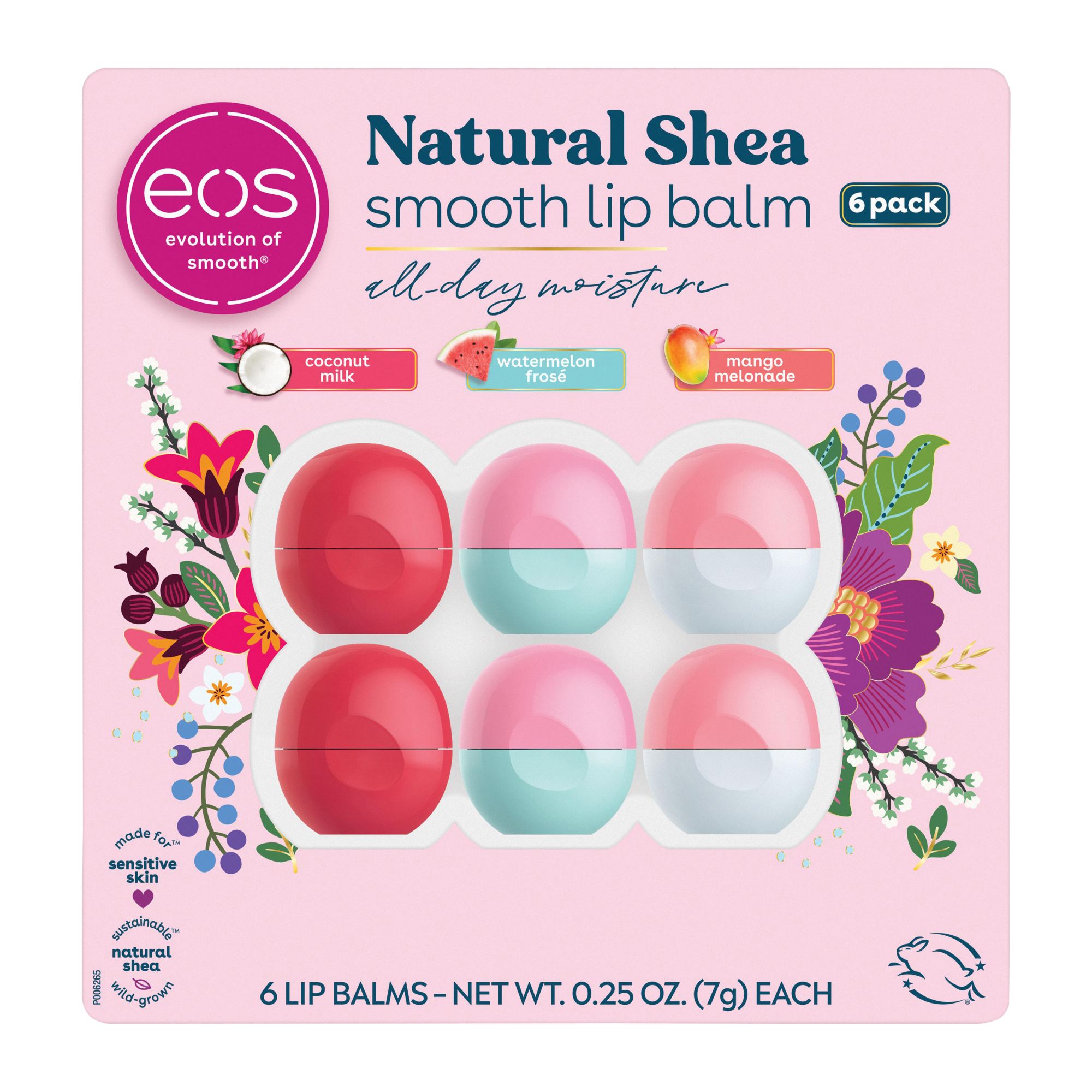 eos 100% Natural & Organic Lip Balm 3-Pack Stick - Lip Moisturizer Variety  Pack