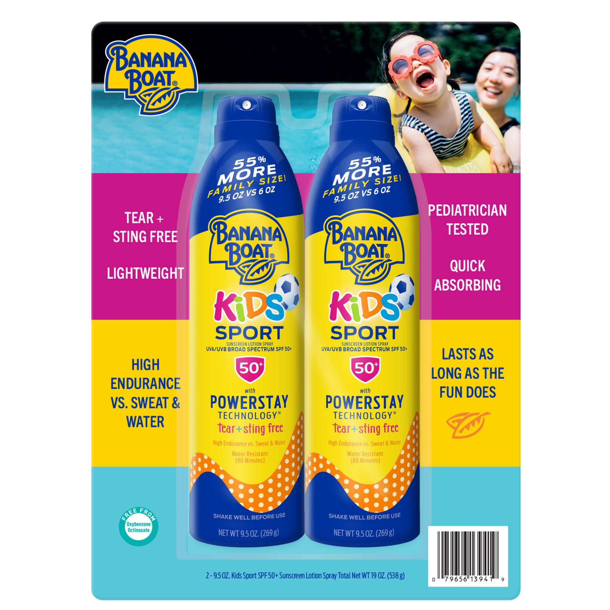 Banana Boat SPF 50 Kids Sport C-Spray, 2 pk./9.5 oz.