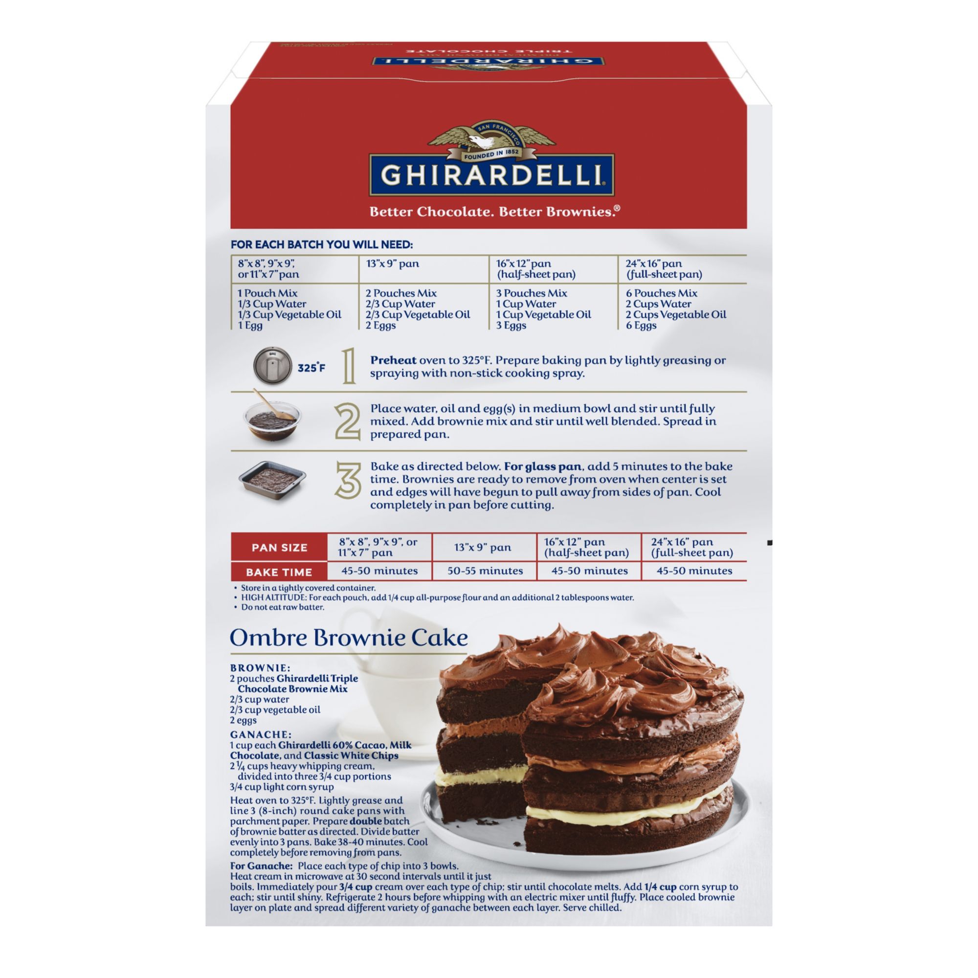 Ghirardelli brownie mix deals directions