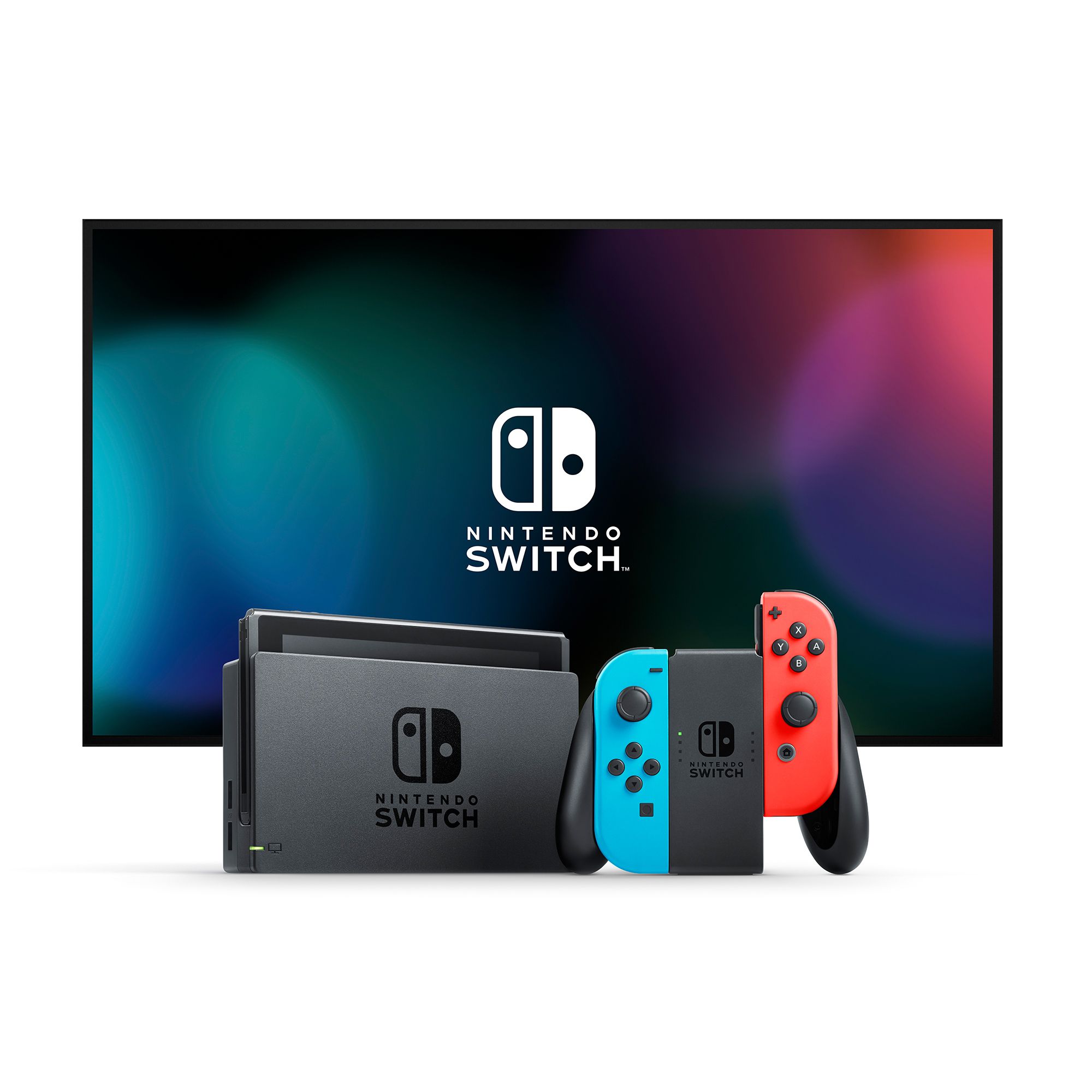 Nintendo Switch with Neon Blue & Neon Red Joy-Con, Mario Kart 8 Deluxe Download