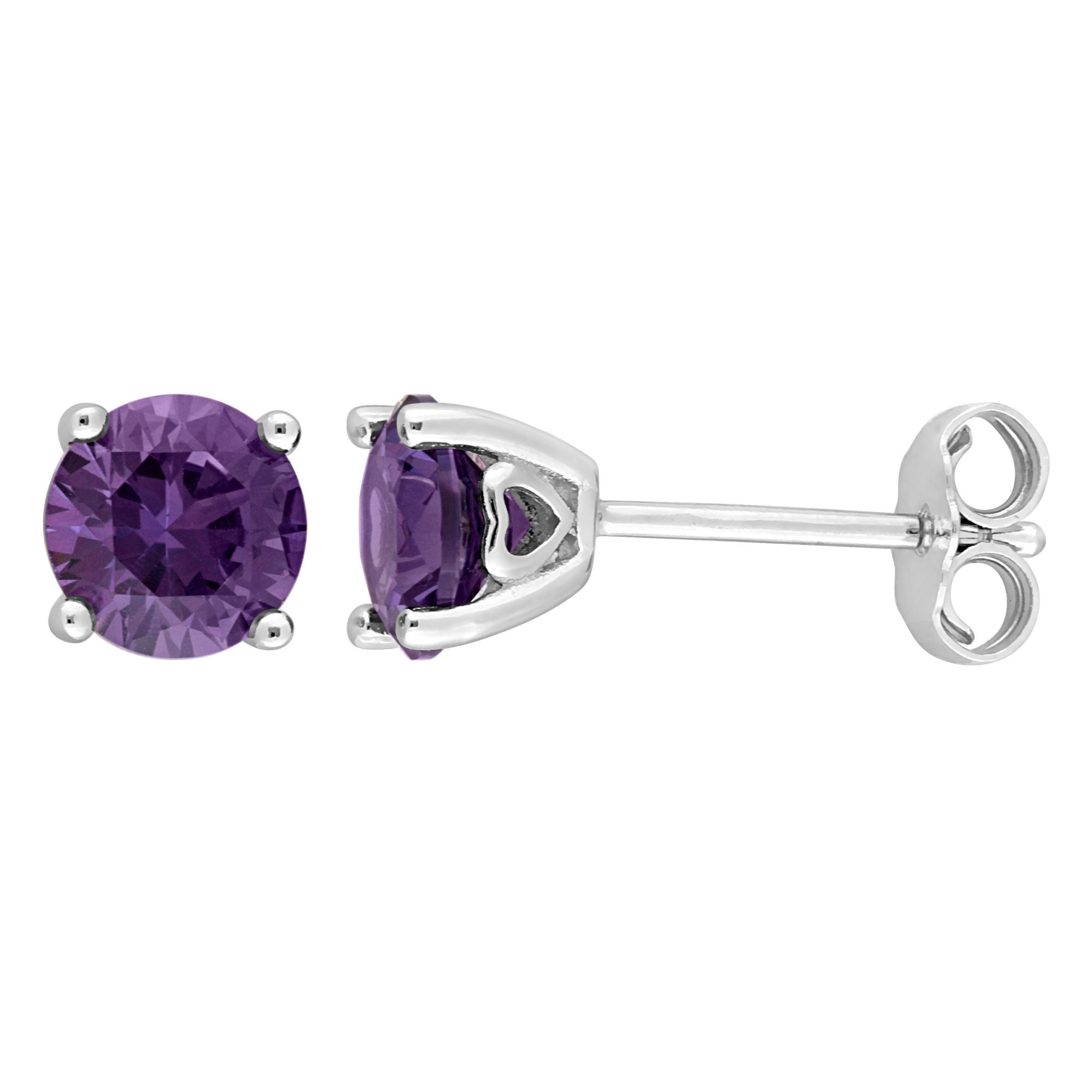 2 ct. t.g.w. Simulated Alexandrite Stud Earrings in Sterling