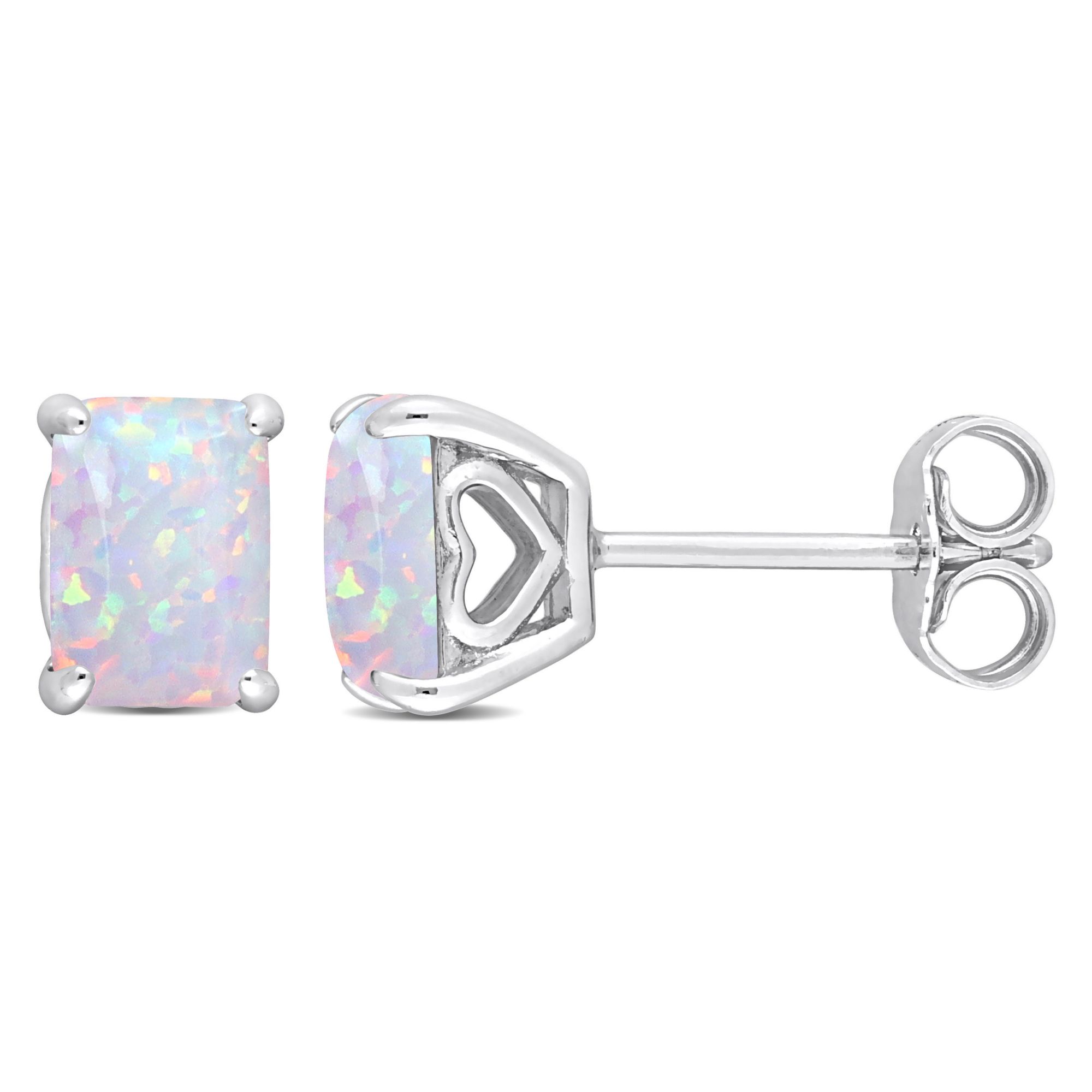 Opal and deals white gold earrings