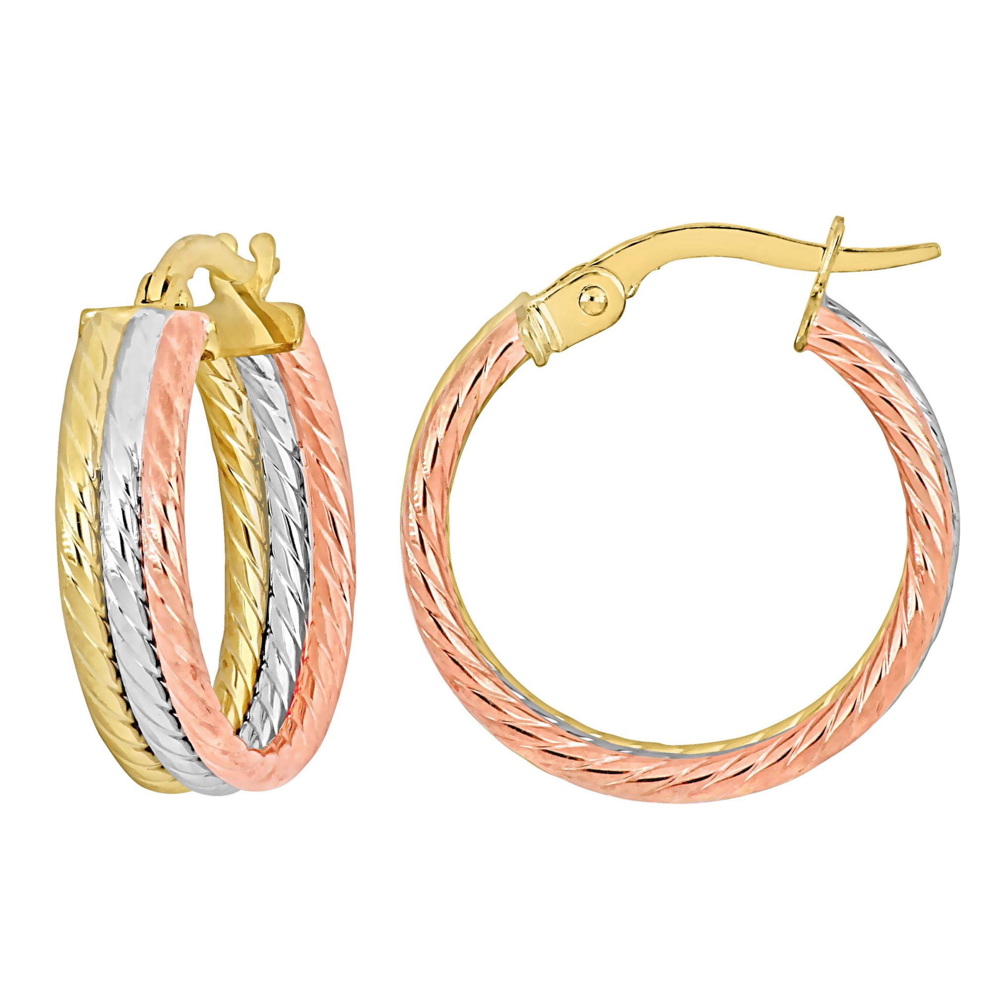 Hoop Earrings in Yellow, Rose or White Gold