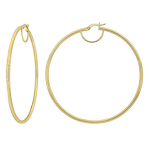 60mm Hoop Earrings in 14k Yellow Gold