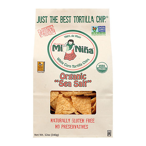 Mi Nina Organic Sea Salt Tortilla Chips, 12 oz.