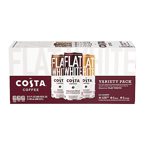 Costa Coffee Flat White Variety Pack, 12 pk./11 oz.