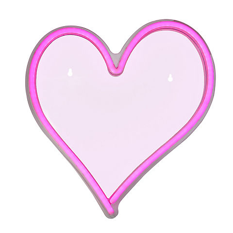 Northlight 13.5" Pink Heart LED Neon Style Valentine's Day Wall Sign